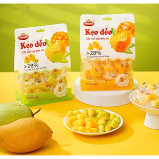 Túi 270g Kẹo dẻo bóc vỏ vị xoài FUCUCO - kẹo dẻo cốt trái cây lột bóc vỏ ăn vặt thơm ngon