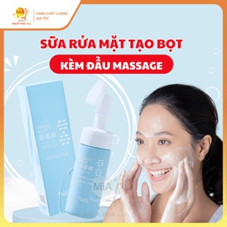 Sữa rửa mặt tạo bọt TWG kèm đầu massage