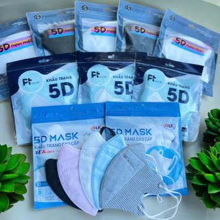 Combo 100 Chiếc, Khẩu trang 5D Cao Cấp, Thịnh Phát, 4Uk, Phương Tuyến,  3 lớp lọc 99% vi khuẩn bụi mịn
