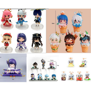 ( Bán lẻ ) Mô hình finger nhân vật genshin Impact bộ 7 nhân vật thảm cỏ ( hutao wanderer lôi thần ayaka yae venti klee)