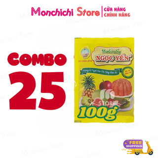  Muối sấy ngọc yến chấm trái cây siêu ngon combo 25 gói loại 100g 