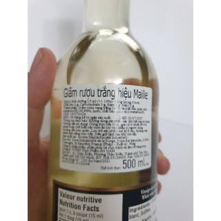Dấm vang trắng Maille chai 500ml nhập khẩu Pháp