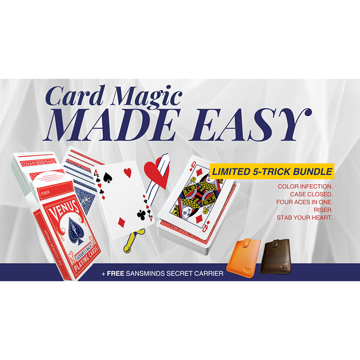 Card Magic Made Easy: Limited 5 - Trick Bundle (Brown) by SansMinds