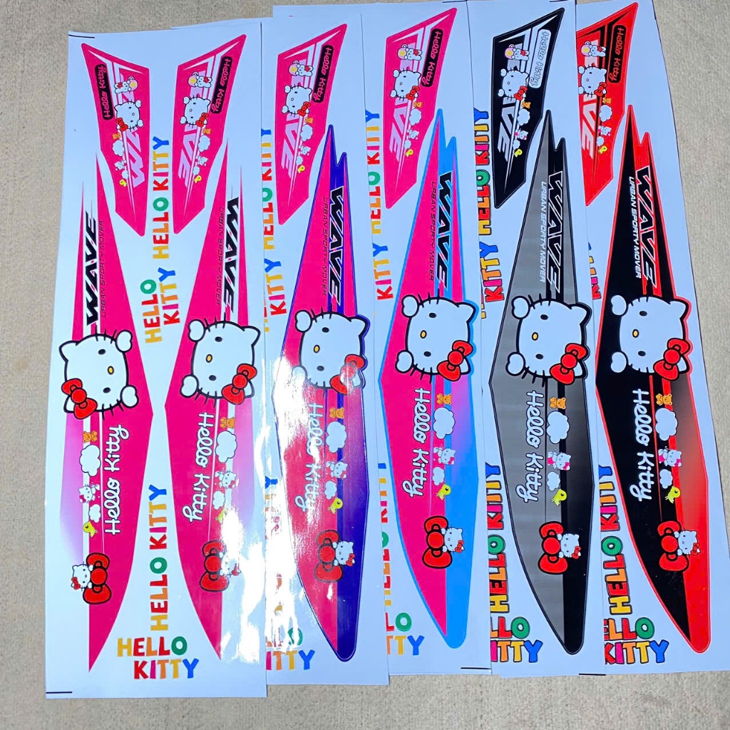 Tem Xe Wave Tem Dán Xe Wave Tem Wave Mẫu Tem Hello Kitty Dán Xe Wave 50/100/110