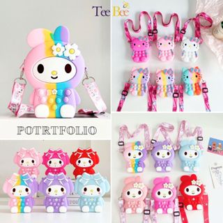  Túi Đeo Chéo Pop It Bé Trai Bé Gái Đựng Điện Thoại Thời Trang Hoạt Hình Kuromi Dễ Thương 