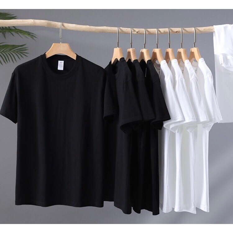 Áo Thun Trơn COTTON LẠNH BASIC CO DÃN 4 CHIỀU ĐEN TRẮNG XÁM XANH cổ tròn. Size…