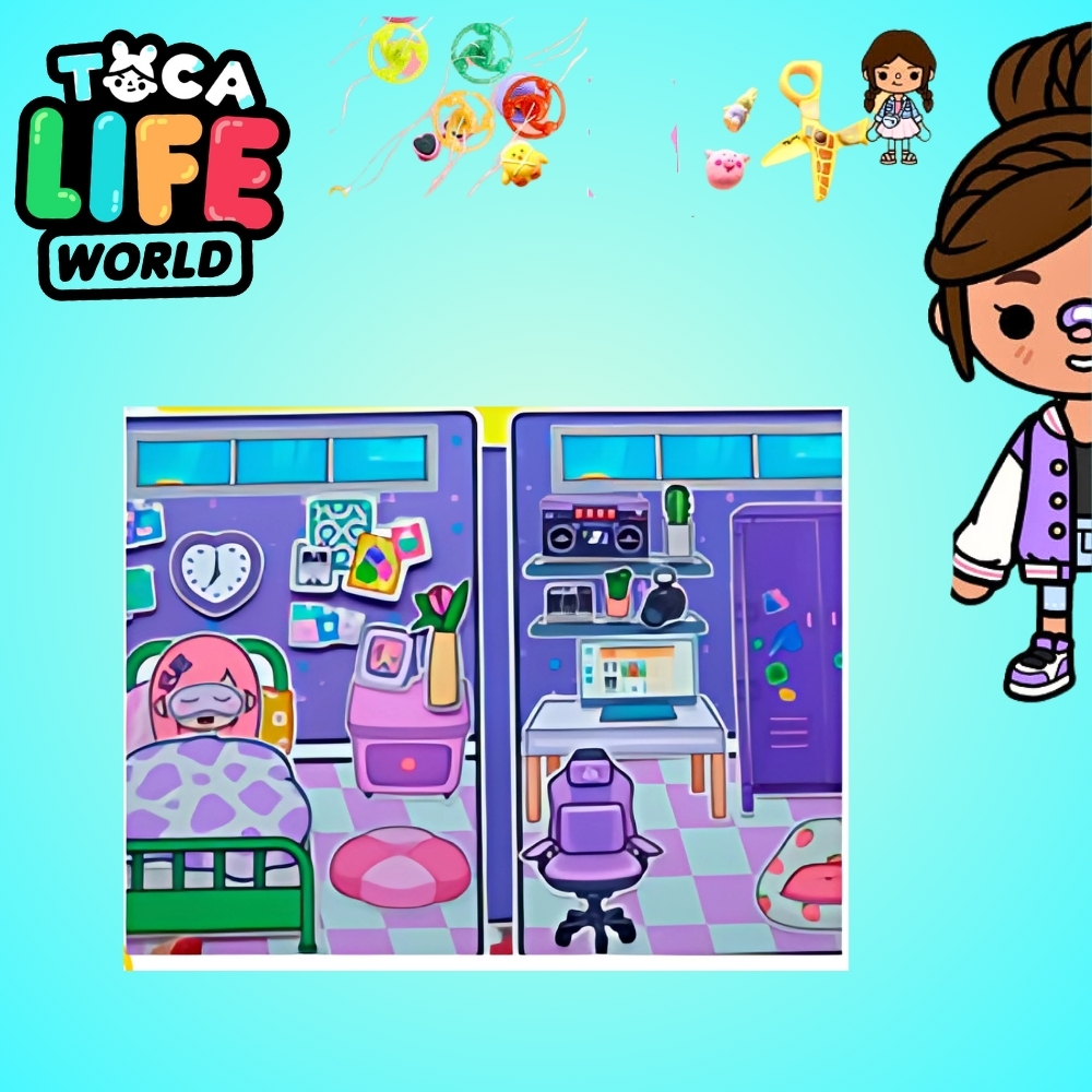 Đồ chơi thông minh Tocaboca ngôi nhà giấy bóc dán trong Toca Life World Quiet Book TA03