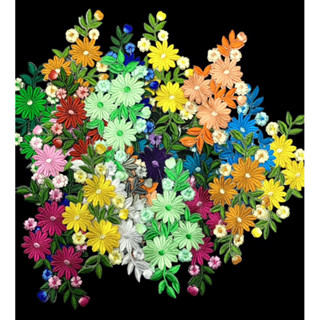 Cặp bông dán ủi áo quần bông dài 15cm, nhiều màu lựa chọn.