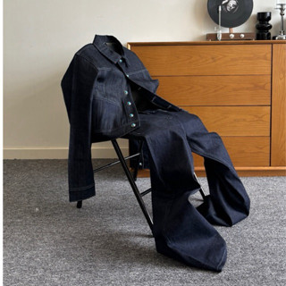 MOODSWINGS - Bộ Jeans TIFF INDIGO RAW DENIM JACKET & STRAIGHT JEANS