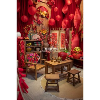 Bộ ấm trà sứ da lươn màu vàng trang trí tết (1 ấm trà + 6 tách trà)