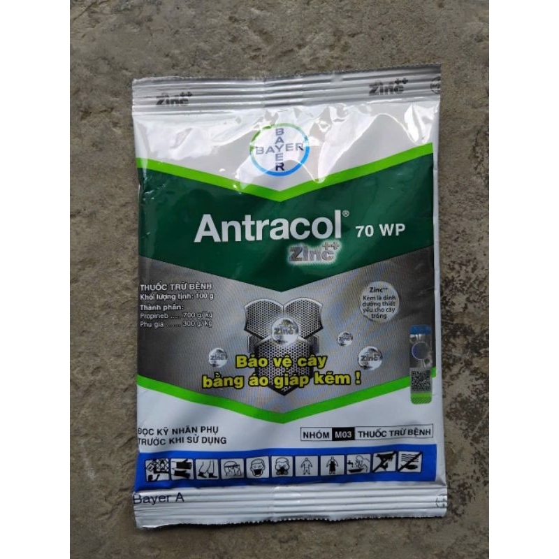 Trừ nấm, bệnh ANTRACOL 70WP (gói 100g) công nghệ siêu thẩm thấu Zin