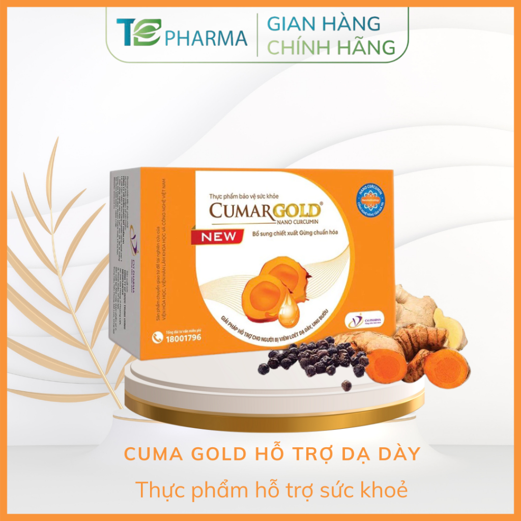 Cumargold New CVI PHARMA Hộp 30 Viên Uống Giảm Các Triệu Chứng Viêm Loét Dạ Dày