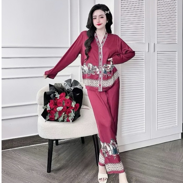 AMANTA Set Pijama Bigsize AMANTA Set Bộ Pijama Bigsize lụa Latin cao cấp mềm mại xinh xắn AMTP11