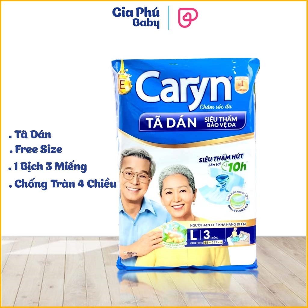 Bịch 3 Miếng Bỉm Dán Caryn Cho Mẹ Sau Sinh L3 - chính hãng ( Free size )