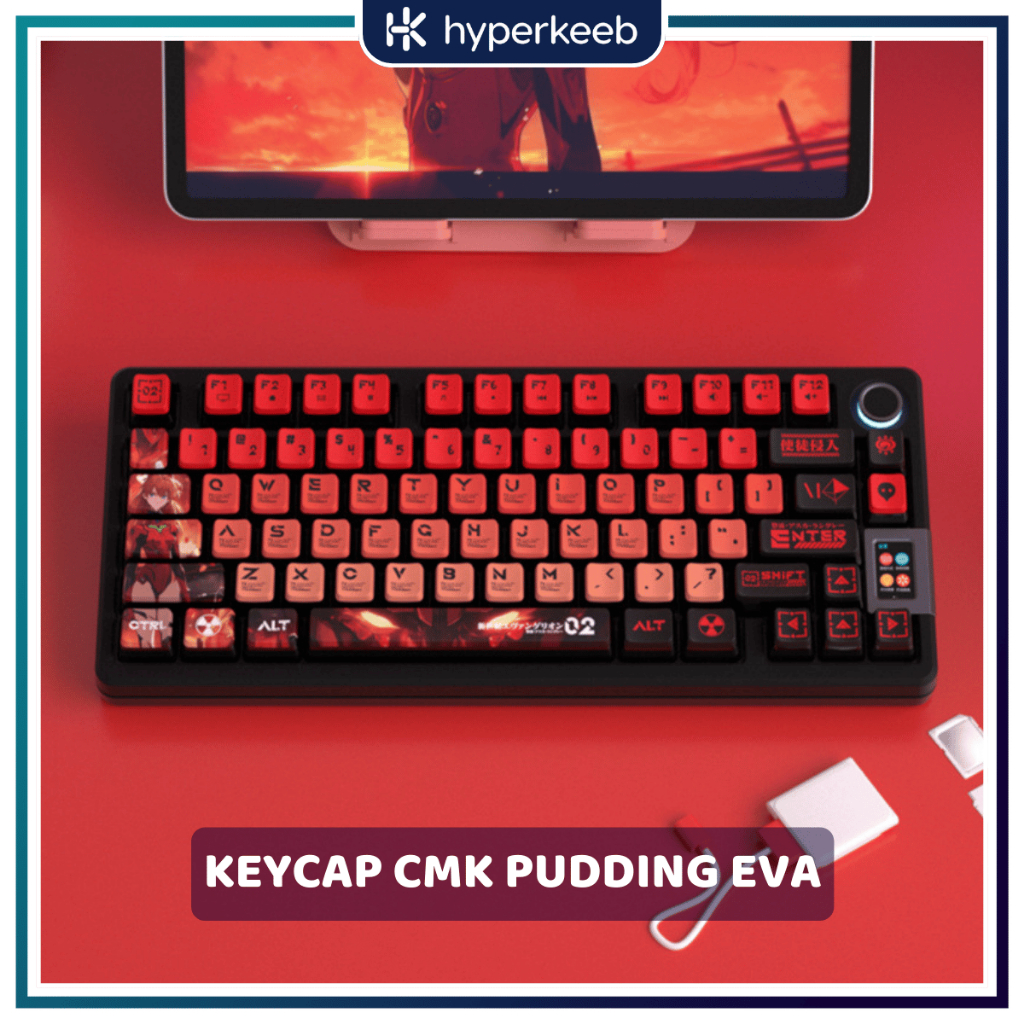 Keycap EVA Asuka , nhựa PBT dày 1,5mm in Double-shot Cực Bền, Profile OEM, Keycap Bàn Phím Cơ Giá Rẻ
