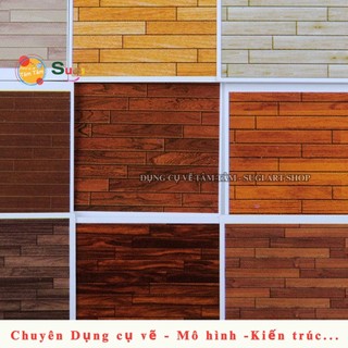 MÔ HÌNH DECAL GỖ , DECAL GẠCH DÁN SÀN MÔ HÌNH
