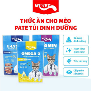 [1 hộp - 12 gói 70gr] Pate cho Mèo mọi lứa tuổi Mr.Vet bổ sung dinh dưỡng