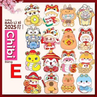 Combo 50,100 Bao Lì Xì Truyền Thống, Lì Xì Cappy bara, Lì xì Labubu Tết Ất Tỵ 2025 Giá Rẻ, Nhiều Mẫu