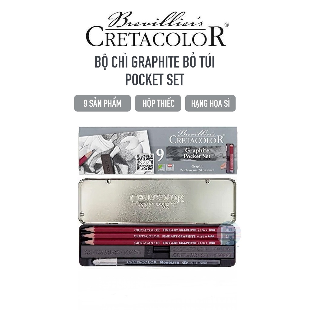 Chì Cretacolor Graphite Pocket Set 9