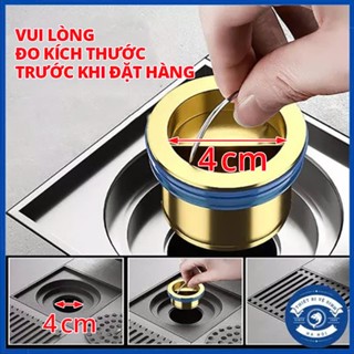 Nắp đậy cống thoát nước ngăn mùi, chống côn trùng, van thoát nước 1 chiều, nắp chặn Đồng + Long đen