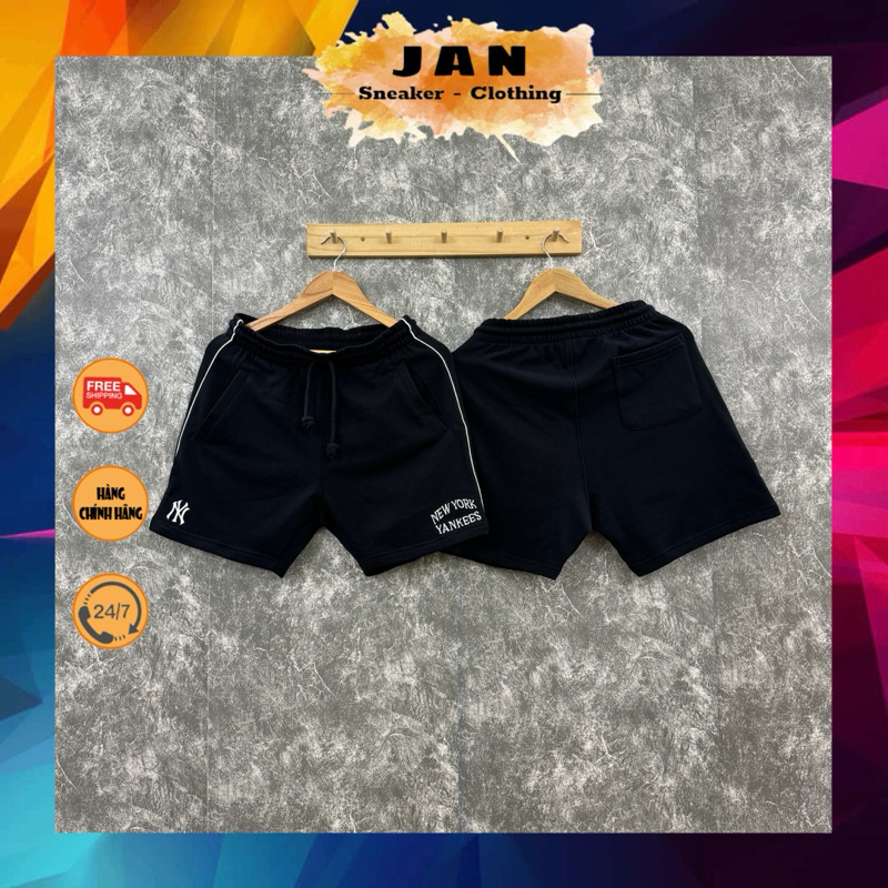 Quần Short NEW ERA NY Đen Sọc Auth | Jan Shop