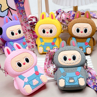 Túi trẻ em dưng lixi, túi silicon hoạt hình kuromi, Labubu capybara dễ thương cho bé trai bé gái