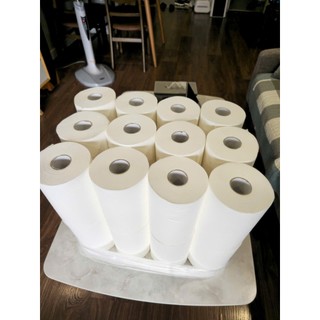 Combo 6 cuộn giấy lau nhà bếp thấm dầu 3000g, 2 lớp, 3000 tờ, khổ giấy 20x20cm
