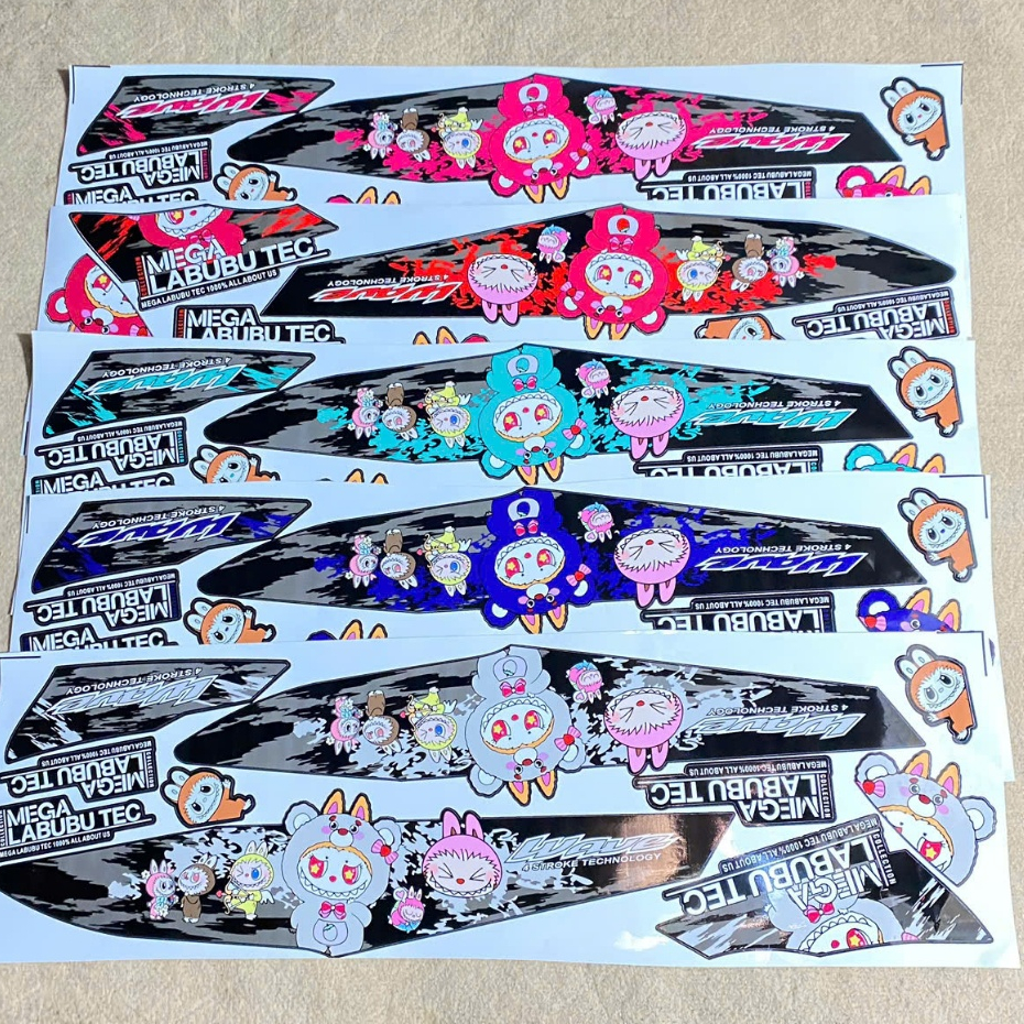 Tem Xe Wave Tem Dán Xe Wave Tem Wave Mẫu Tem Labubu Dán Xe Cho Wave 50/100/110