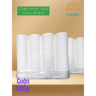 Combo 6 cuộn giấy lau nhà bếp thấm dầu 3000g, 2 lớp, 3000 tờ, khổ giấy 20x20cm