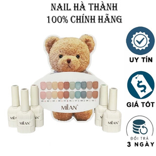  Set sơn thạch Milan 10 màu tone thu đông tặng kèm bảng màu con gấu siêu xinh 
