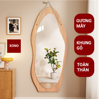 Gương toàn thân treo tường hình mây, hiệu XONO, bao bể vỡ, gương thủy soi siêu nét, nhiều size, decor cửa hàng