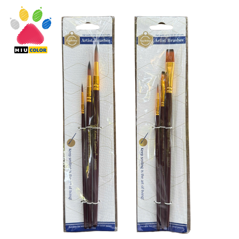 Cọ tỉa nhập khẩu đủ size lớn nhỏ - bút cọ vẽ nét tròn - cọ tròn nhỏ và lớn