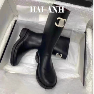 Giày Boots Nữ Mũi Tròn 2301 Đế Bệt Bốt Lửng Cao Su Cao Cấp Fullbox QCCC - HAI ANH SHOES