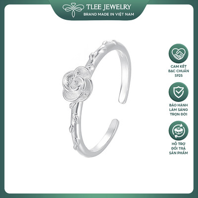 Nhẫn bạc nữ TLEE hoa hồng freesize TLEEJEWELRY