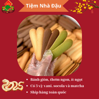  Bánh Lưỡi Mèo Healthy Ít ngọt Thơm Giòn Loại 1 mix vị Ăn Vặt Nhà Đậu 