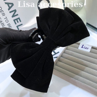 Kẹp tóc nơ nhung lớn 17cm, kẹp tóc nơ nhung 2 tầng siêu lớn Lisa, kẹp tóc nửa đầu thời trang phong cách hàn quốc 24A