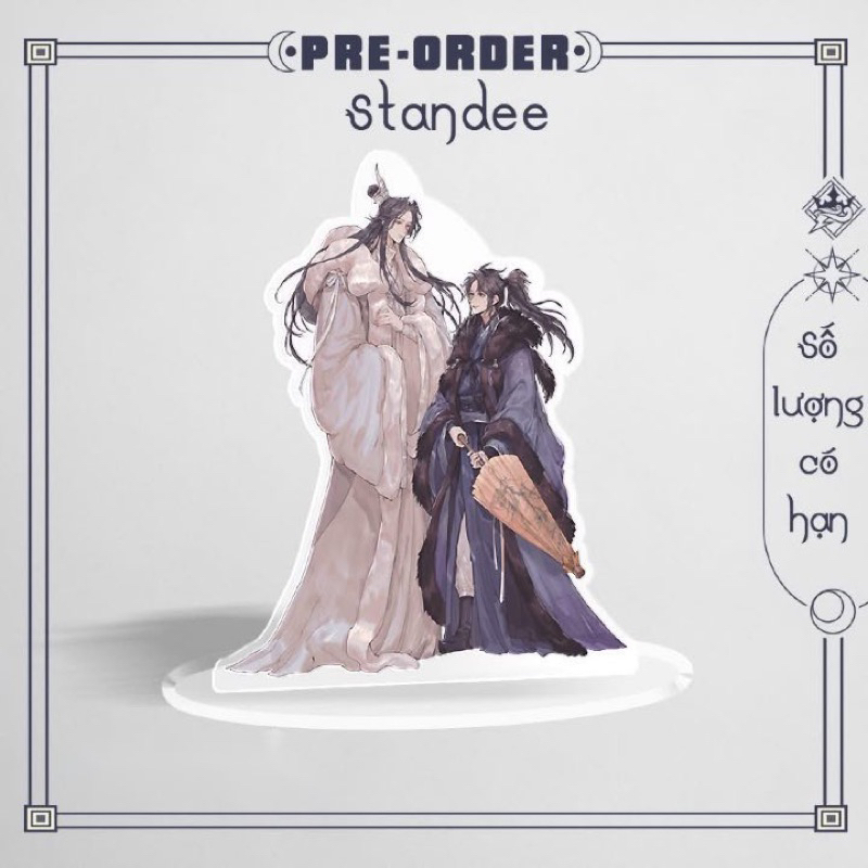 (sẵn) Standee Husky Và Sư Tôn Mèo Trắng Của Hắn