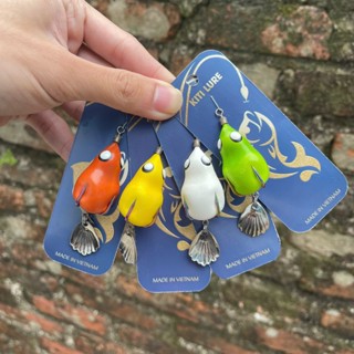 Mồi câu lure nhái hơi F1 7g nổi và 9g lửng lưỡi mạ titan sắc bén, hạn chế rỉ sét, mồi giả câu cá nhái hơi siêu nhạy