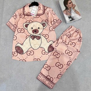 Đồ bộ Pijama cổ sen lụa xước cao cấp