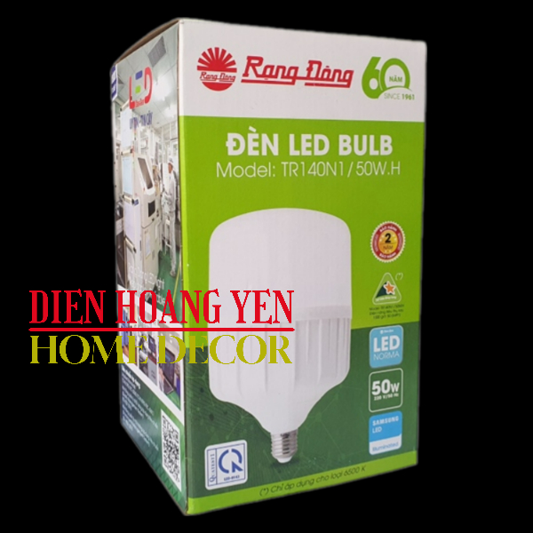 Đèn led Rạng Đông 50w trụ đui xoáy e27 hàng chính hãng
