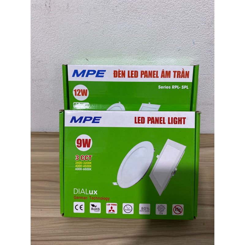 Đèn Panel âm Trần tròn MPE  9w - 12w chính hãng seri rpl-