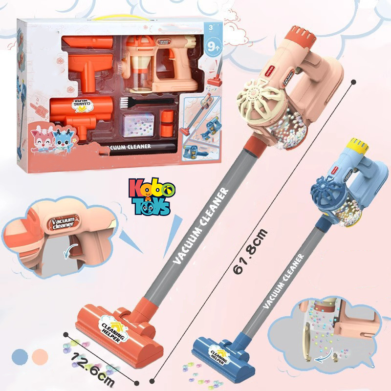 Máy Hút Bụi Đồ Chơi Không Dây 3 Đầu Hút Mô Phỏng Như Thật, Hút Được Hạt Xốp Giúp Bé Dọn Nhà