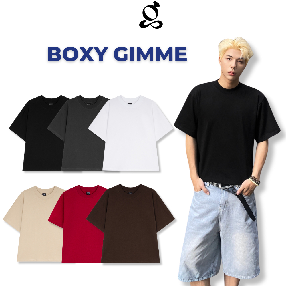 Áo Thun Boxy Gimme - Premium Cotton Sợi Đôi - 250gsm 2 Chiều - GMBX1 | BigBuy360 - bigbuy360.vn