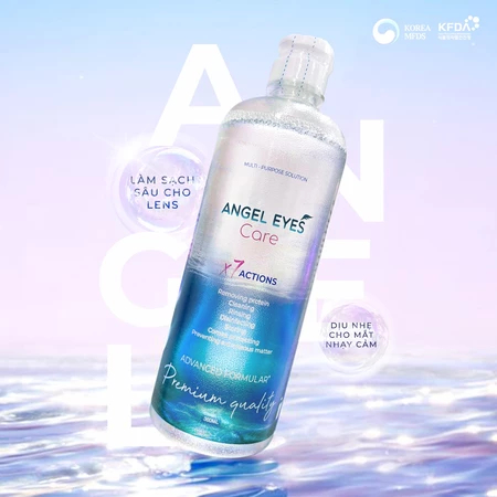 [HỎA TỐC] Nước ngâm lens Angel Eyes Care 360ml, Dream Eye 350ml cao cấp dành cho mắt nhạy cảm