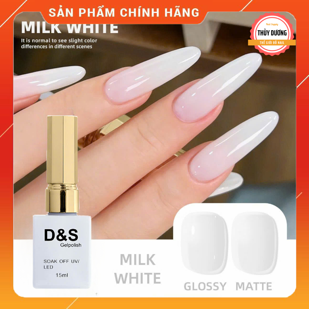 [27] Sơn gel D&S chính hãng cao cấp siêu đặc màu thạch sữa gạo 15ml