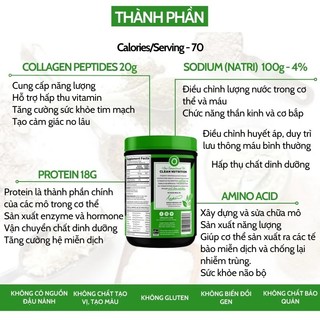 Bột Collagen thuỷ phân ORGAIN Collagen Peptides giúp trẻ hoá da, giảm đau xương khớp 456g
