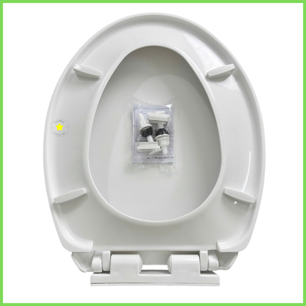 Mã LA.04 Nắp bồn cầu Kt: 36cm*46cm, phù hợp cho thương hiệu bồn cầu rời khối: Linax, Viglacera, Hc..