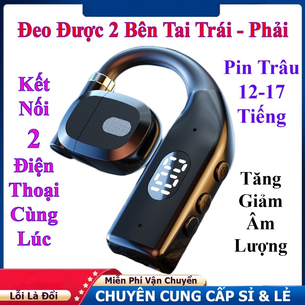 Kẹp tai nghe không dây P7 Bluetooth 5.3 Tai nghe âm thanh nổi HiFi Màn hình kỹ thuật số Tai nghe không dây thể thao