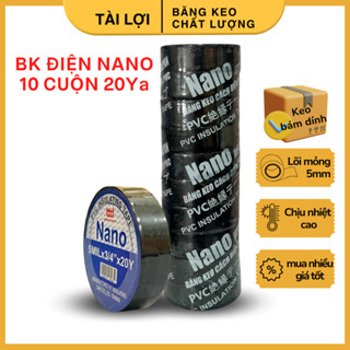 Combo băng keo điện Nano đen 20 yard băng dính điện siêu dính chịu nhiệt cao chống nước độ bền cao Tài Lợi