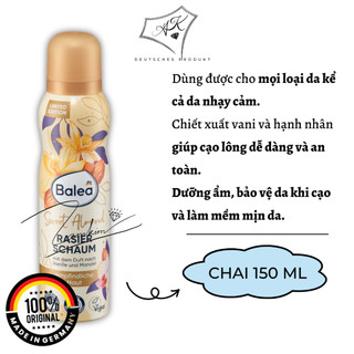 [ Hàng Đức ] Bọt, gel cạo lông nội địa Đức - Balea